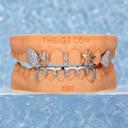 Top Star & Bottom Sparkle Bar Grillz