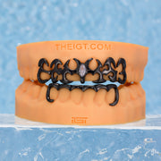 Top Tribal Style W Bottom Bar Grillz