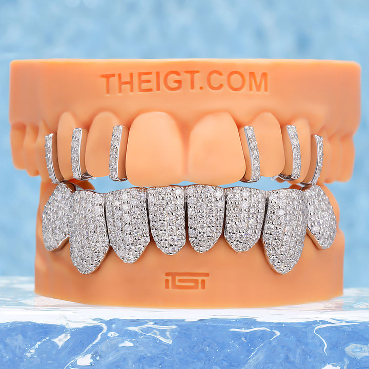 Top lced Gap Bar & Bottom Diamond Grillz