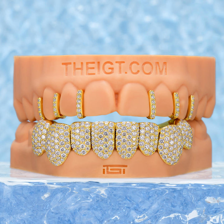 Top lced Gap Bar & Bottom Diamond Grillz