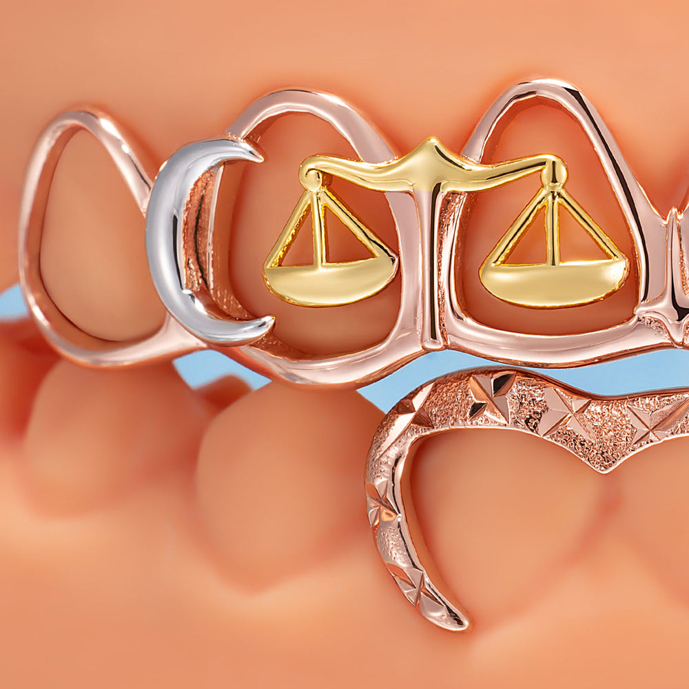Tri Tone Sun Moon Scales Wave Grillz