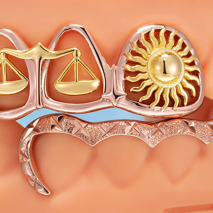 Tri Tone Sun Moon Scales Wave Grillz