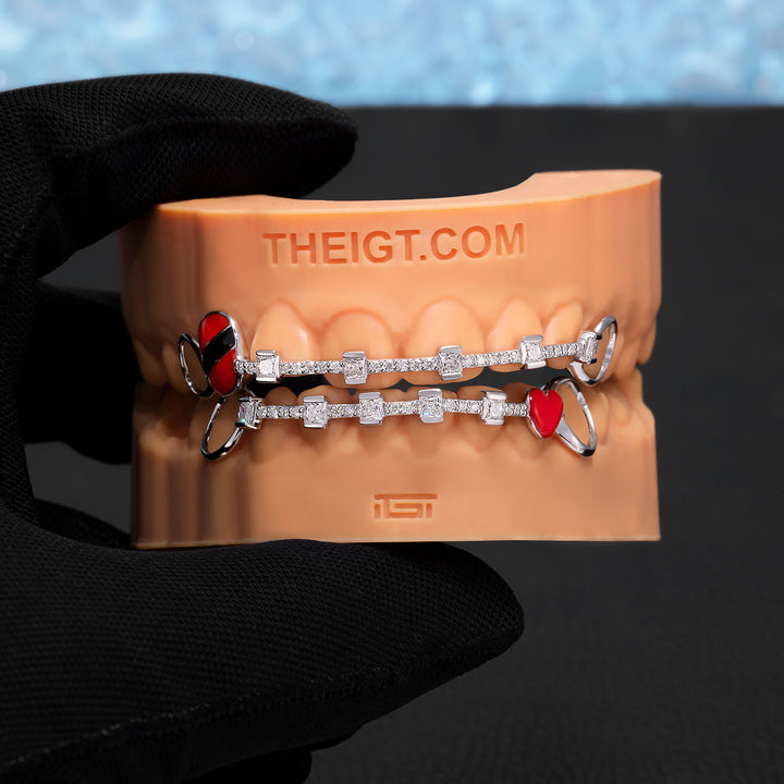 "Trini Love" Iced Baguette Bar Grillz