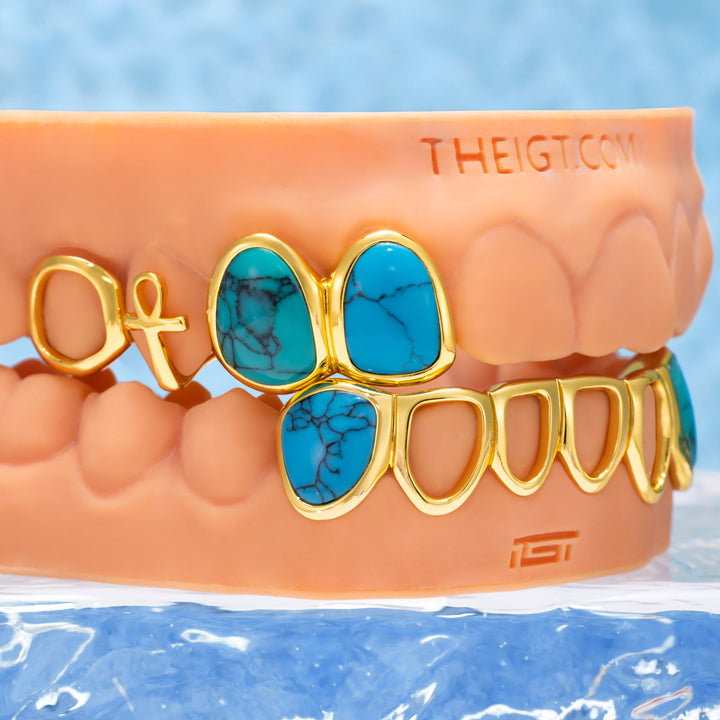 Turquoise & Open Face Grillz