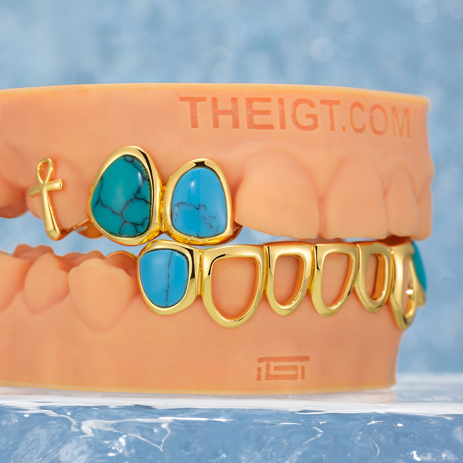 Turquoise & Open Face Grillz