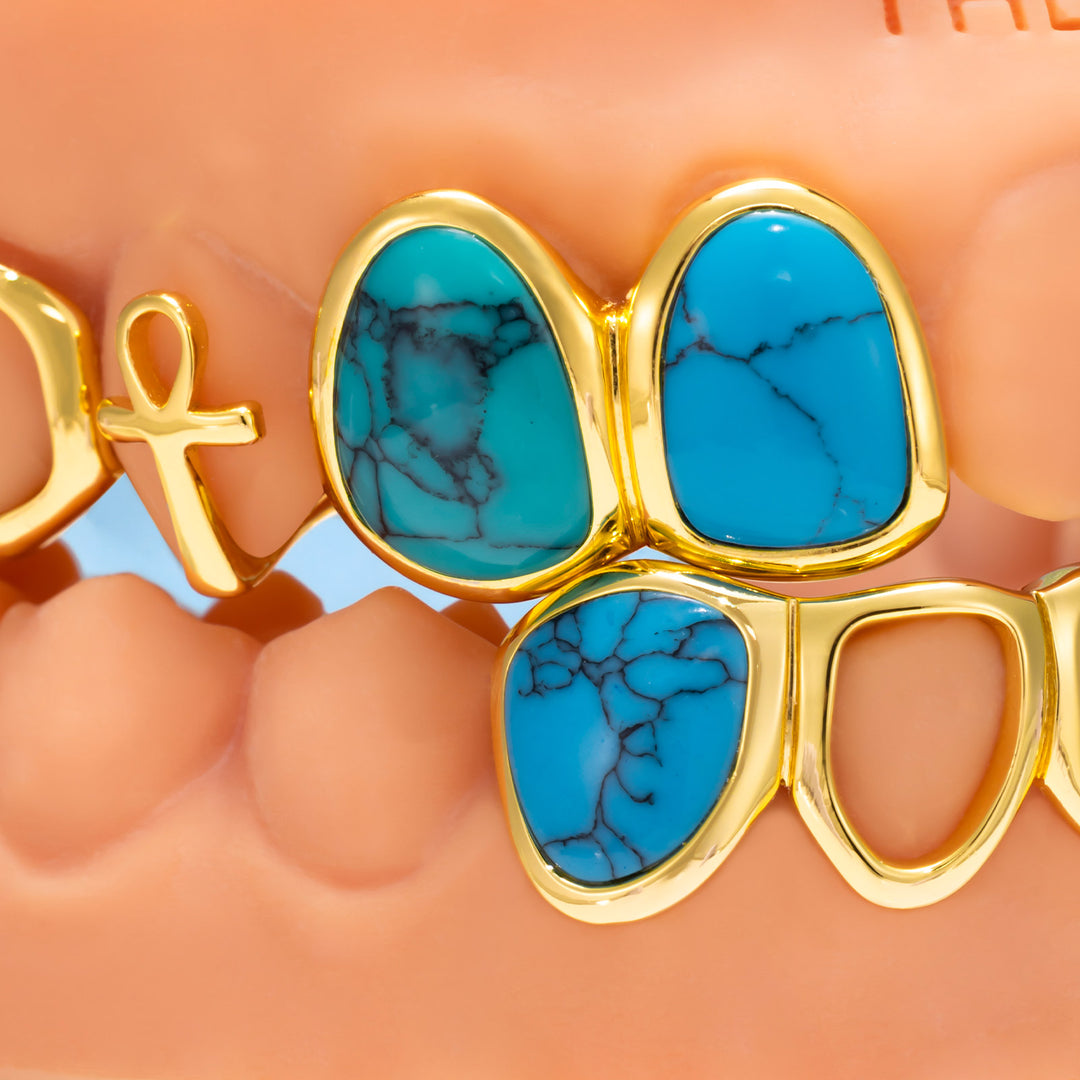 Turquoise & Open Face Grillz