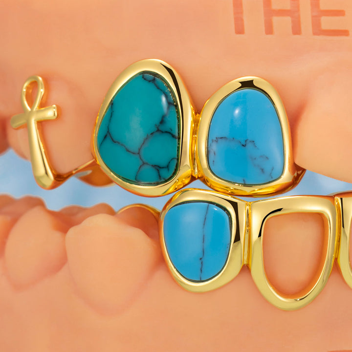 Turquoise & Open Face Grillz