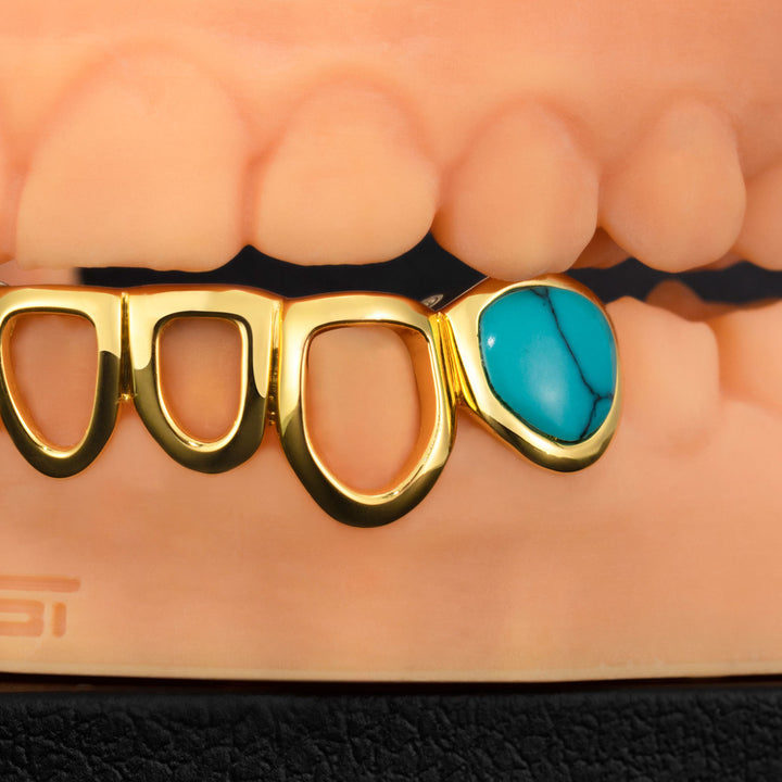 Turquoise & Open Face Grillz