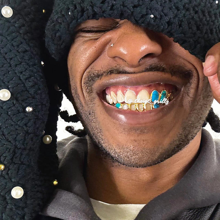 Turquoise & Open Face Grillz