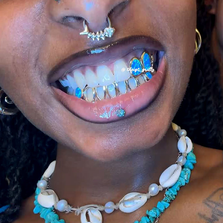 Turquoise & Open Face Grillz