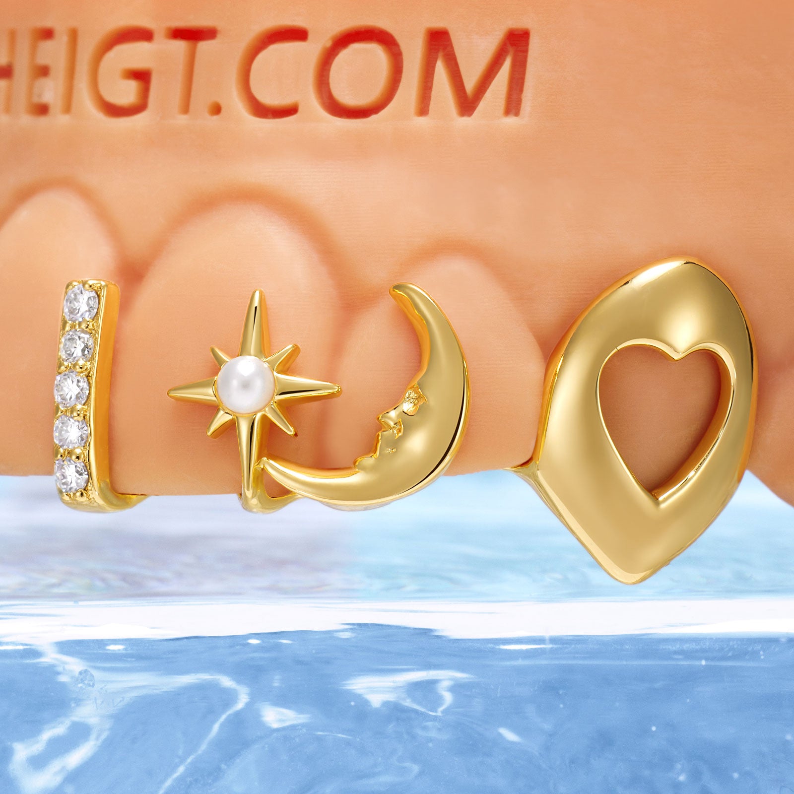 Open Face Grillz with Turquoise Gems - Custom Charms - iCEGIANT