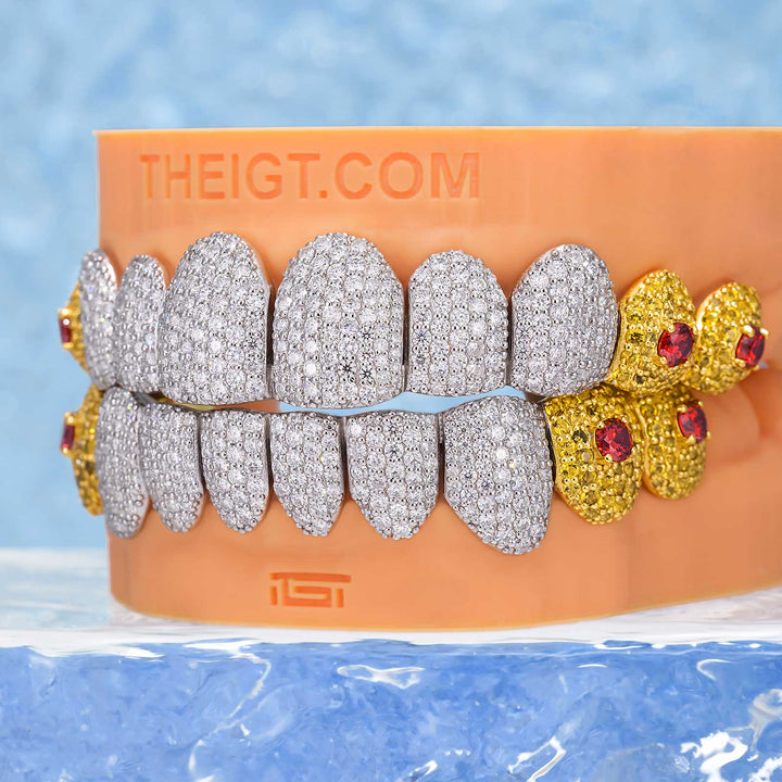 Two-Tone Ruby Fang Grillz