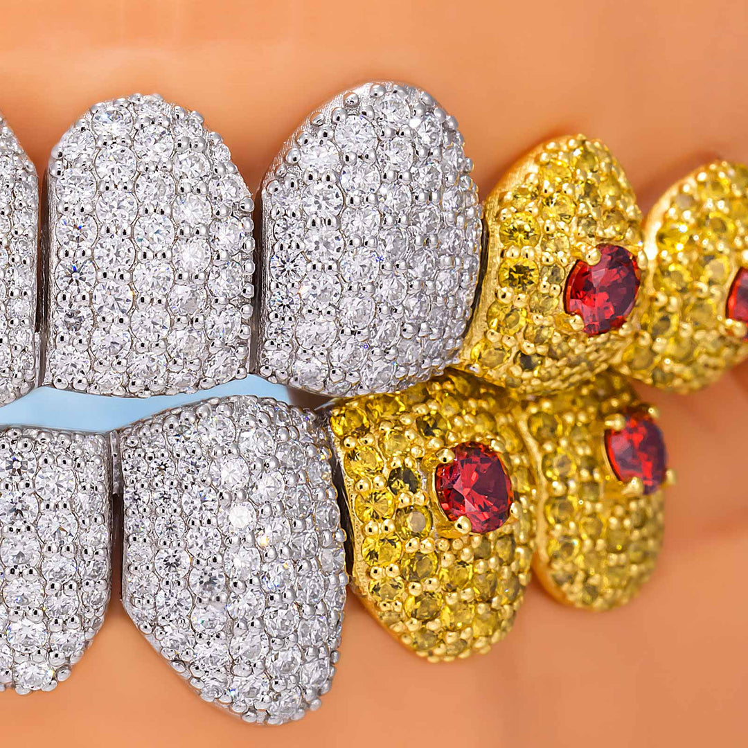 Two-Tone Ruby Fang Grillz