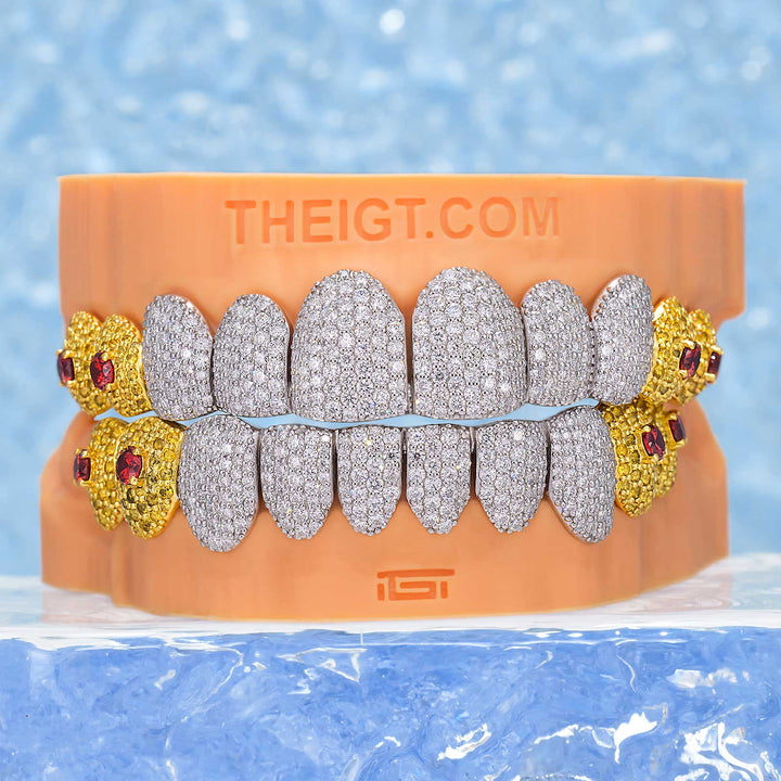 Two-Tone Ruby Fang Grillz