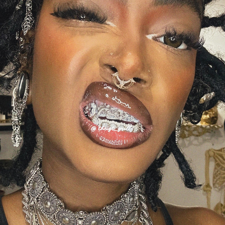 Two-Tone Moving Marquise Diamond Grillz