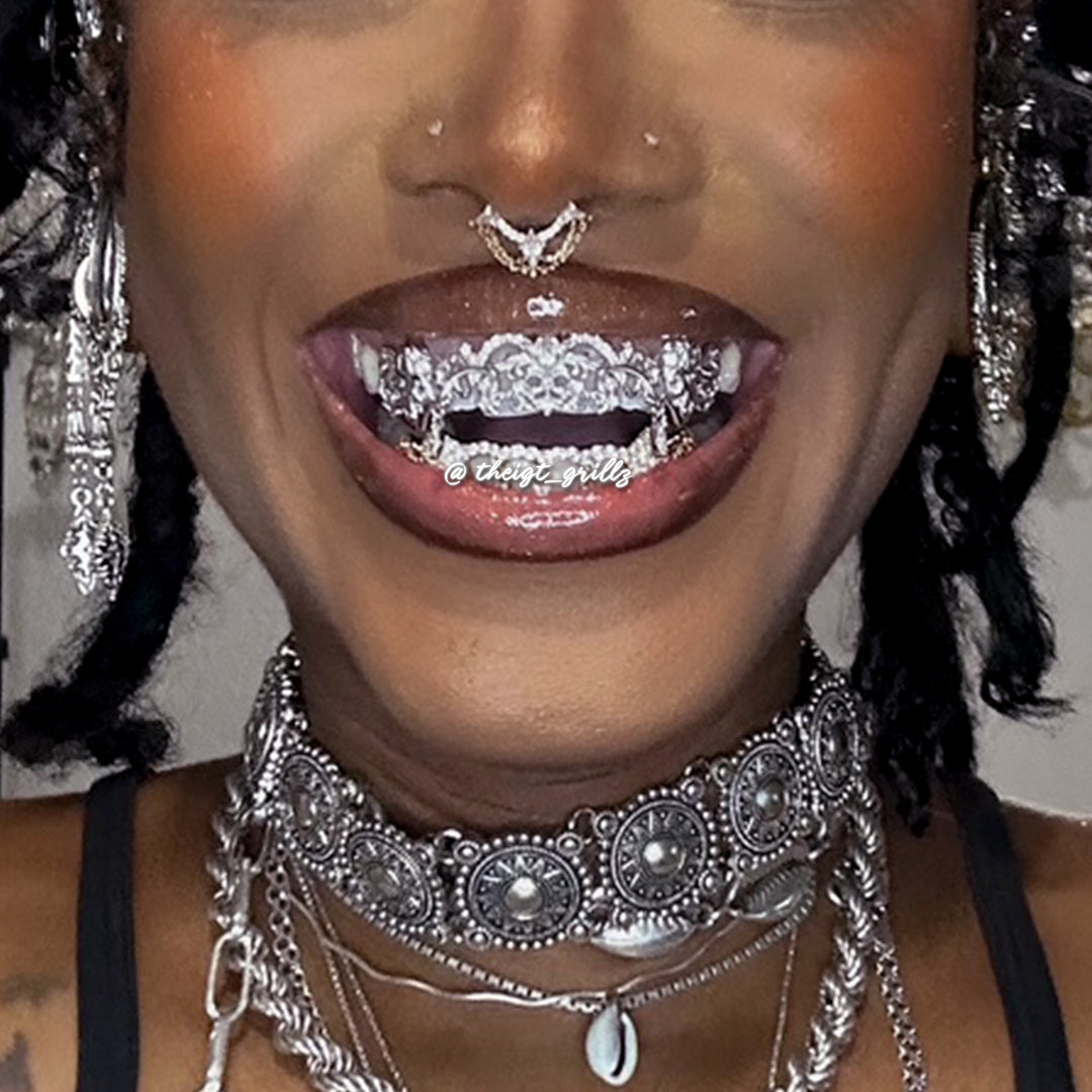 Two-Tone Moving Marquise Diamond Grillz