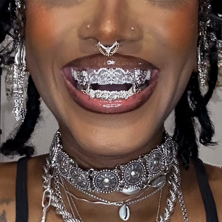 Two-Tone Moving Marquise Diamond Grillz