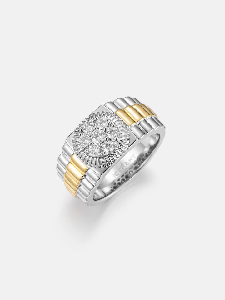 Two Tone Moissanite Majesty Ring