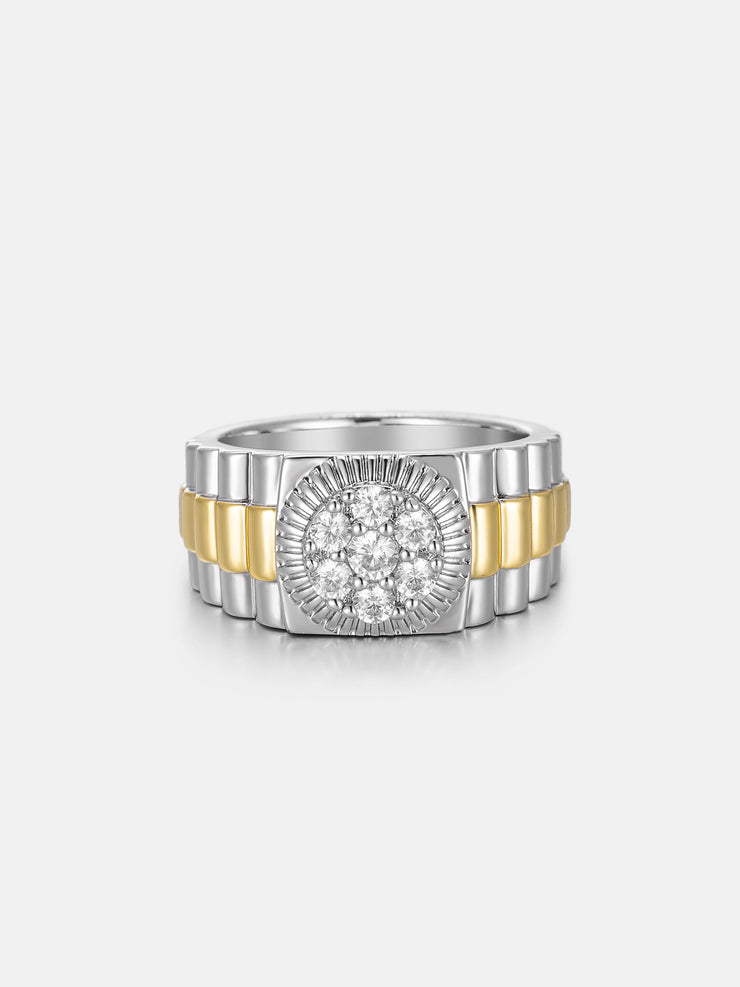 Two Tone Moissanite Majesty Ring