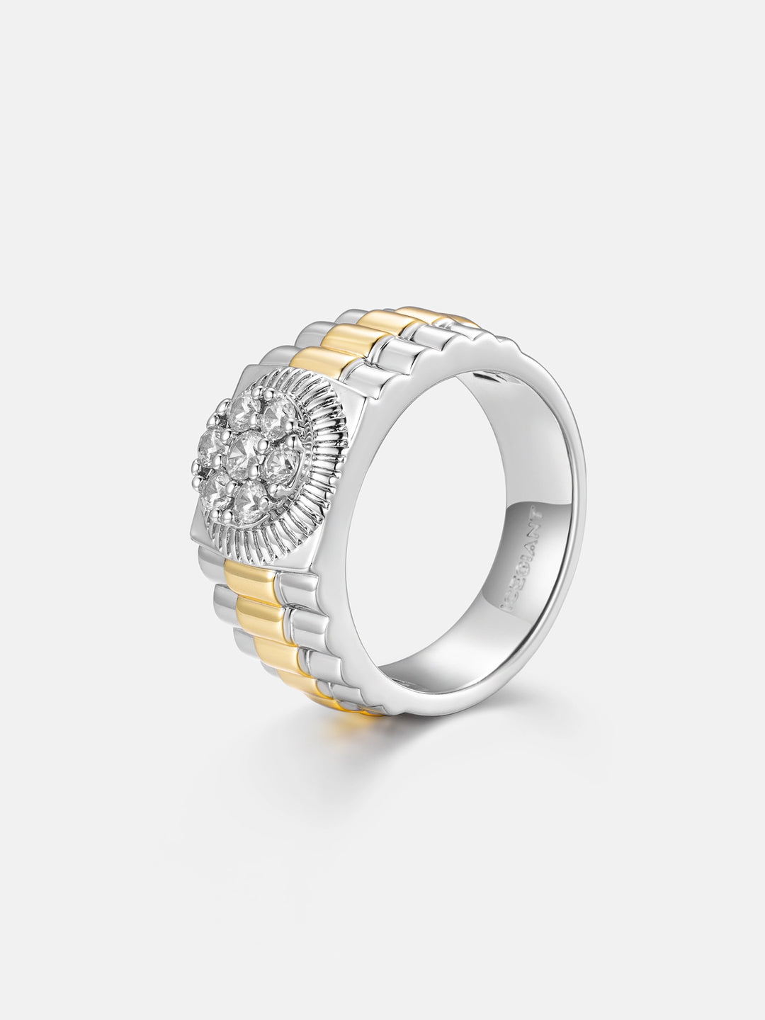 Two Tone Moissanite Majesty Ring