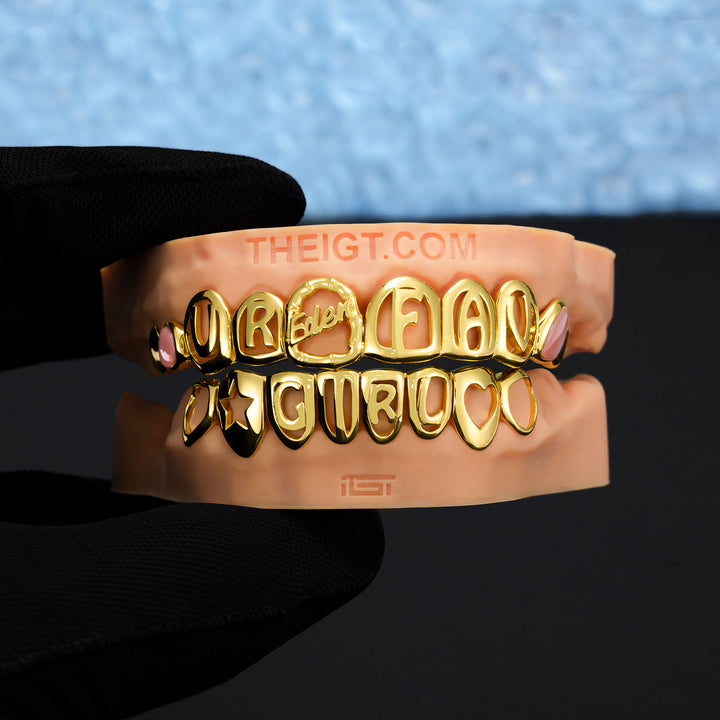 UR Fav GIRL Pink Pearl Grillz