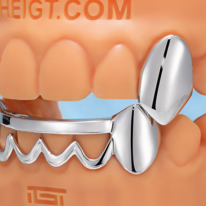 Vampire Fangs Bottom Wave Bar Grillz