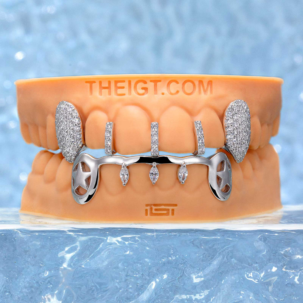 Diamond Vampire Grillz – Marquise Cut Bar Grilz | TheIGT – ICEGIANT