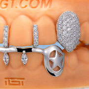 Vampire Fangs W Marquise Cut Bar Grilz