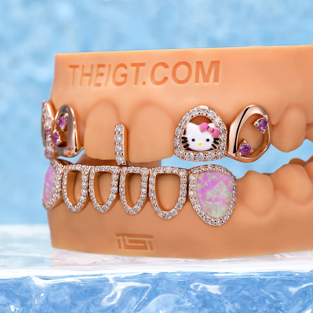 Moissanite & Opal Virgo Kitty Dream Grillz
