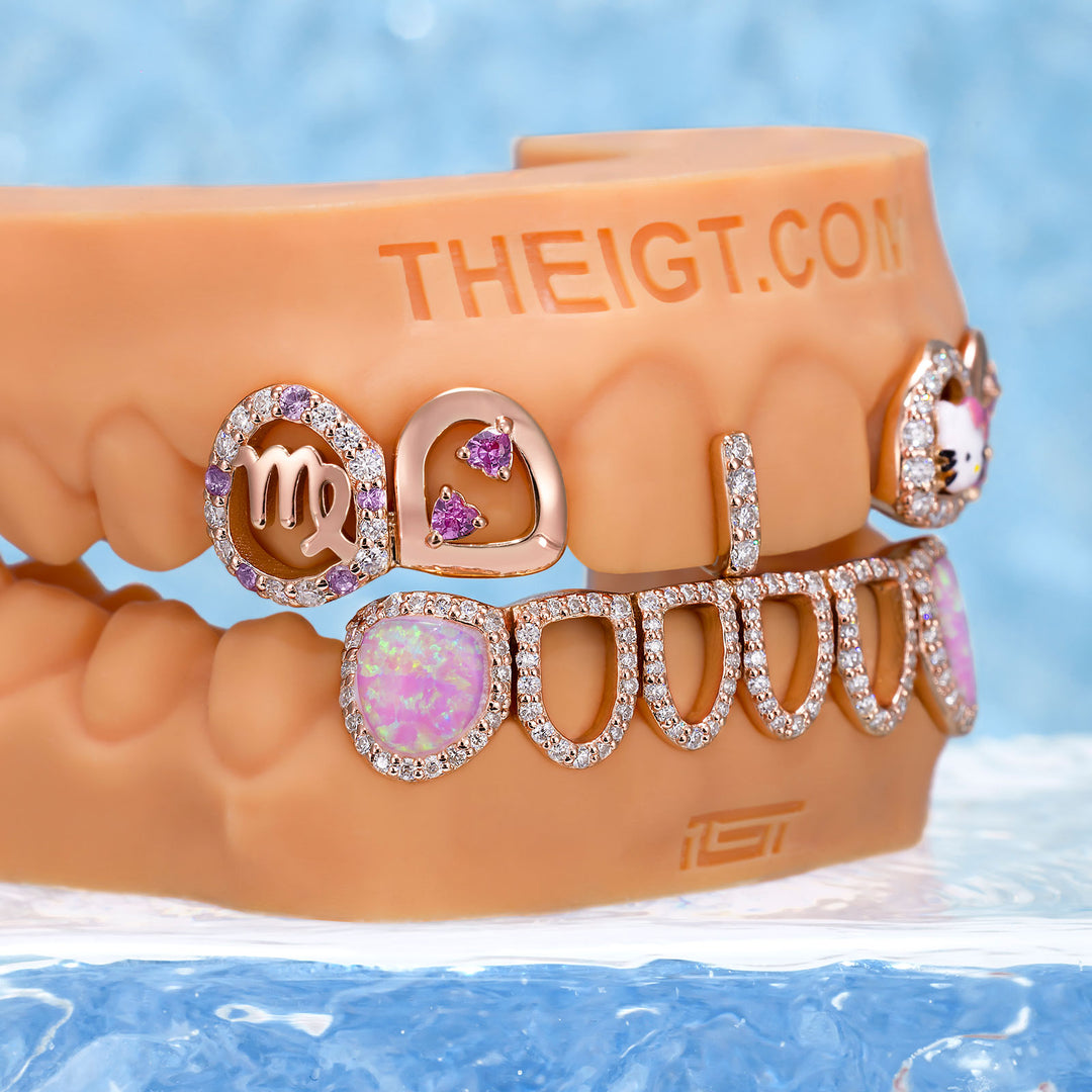 Moissanite & Opal Virgo Kitty Dream Grillz