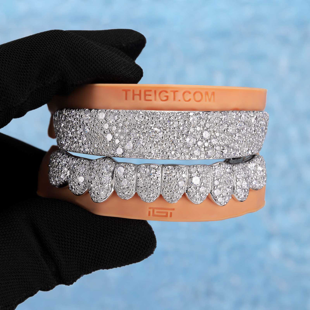 "Ye-Plate" Mosaic Diamond Grillz