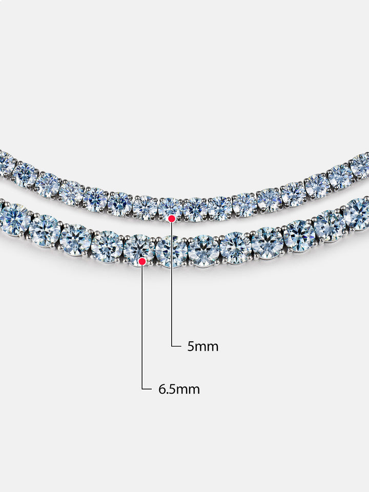 Rare Blue Moissanite Tennis Bracelet