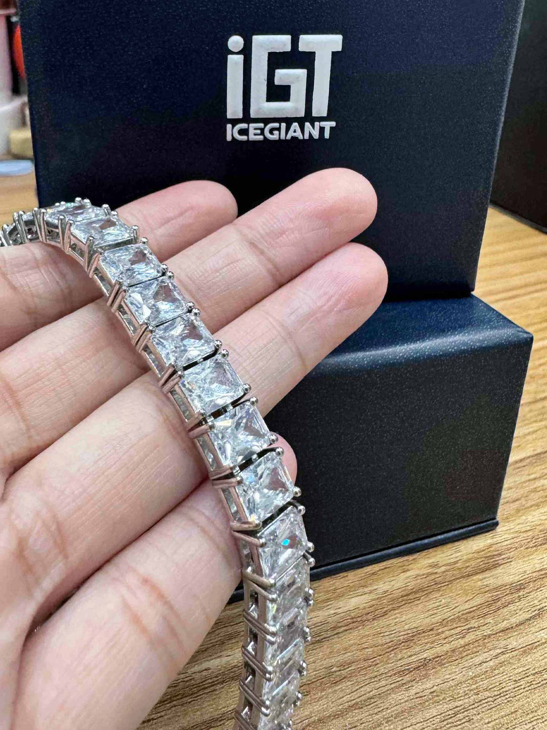 ICEGIANT S925 Moissanite Emerald Cut Tennis Bracelet
