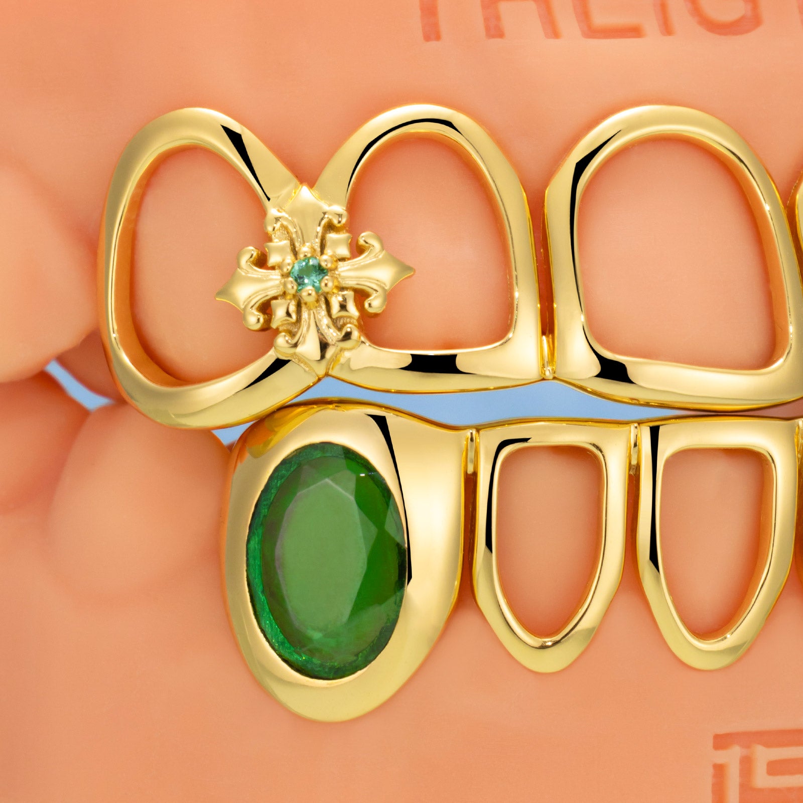 lris Cross Open Face Grillz