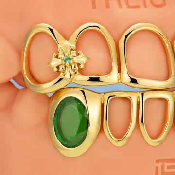 Custom Open Face Grillz - Gold Window Teeth Sets | ICEGIANT