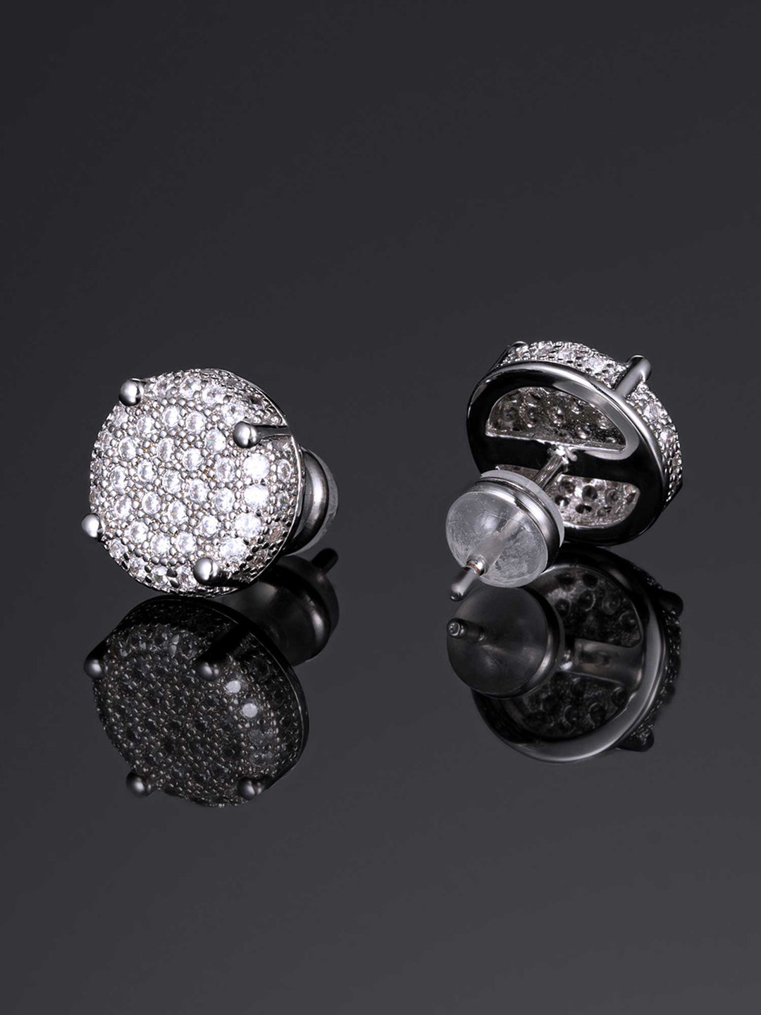925 Sterling Silver Pave Earrings