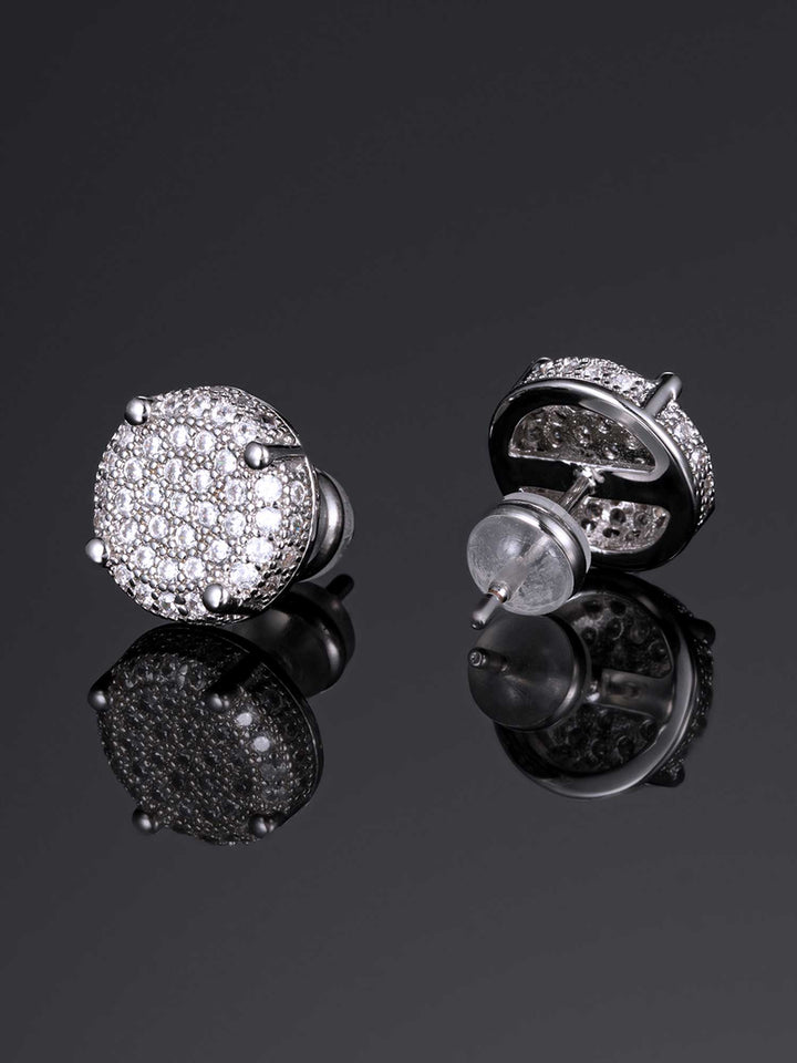 925 Sterling Silver Pave Earrings