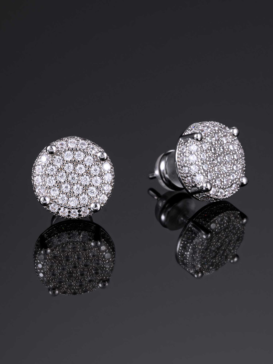 925 Sterling Silver Pave Earrings