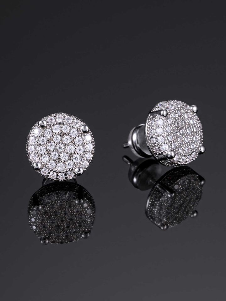 925 Sterling Silver Pave Earrings