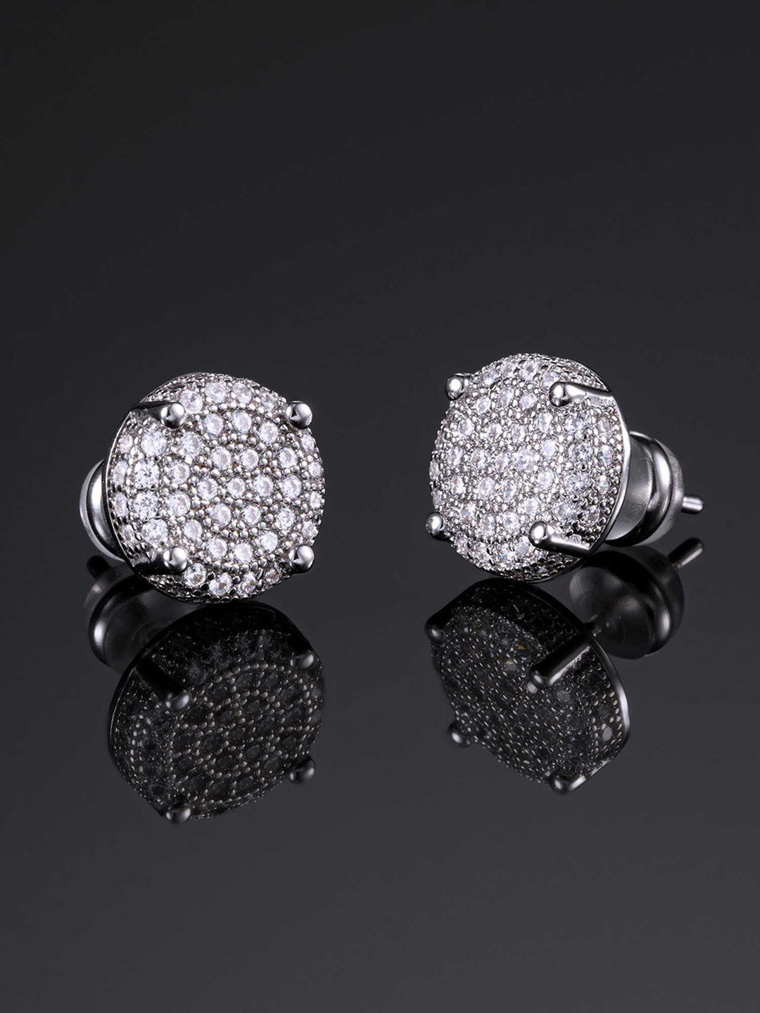 925 Sterling Silver Pave Earrings