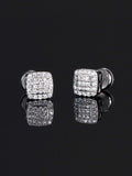 925 Sterling Silver 2 Layer Cushion Earrings