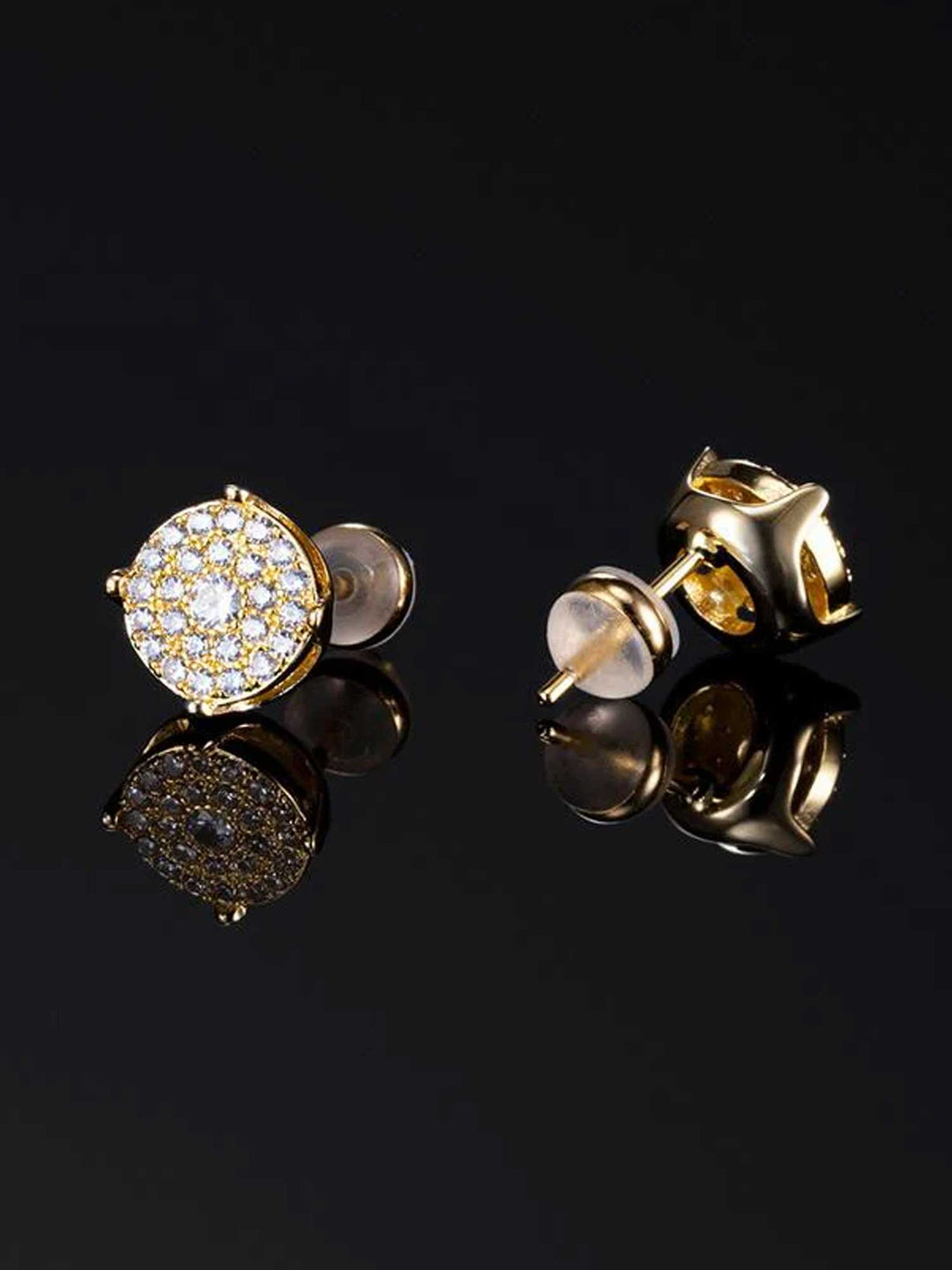 925 Sterling Silver Cluster Round Earrings