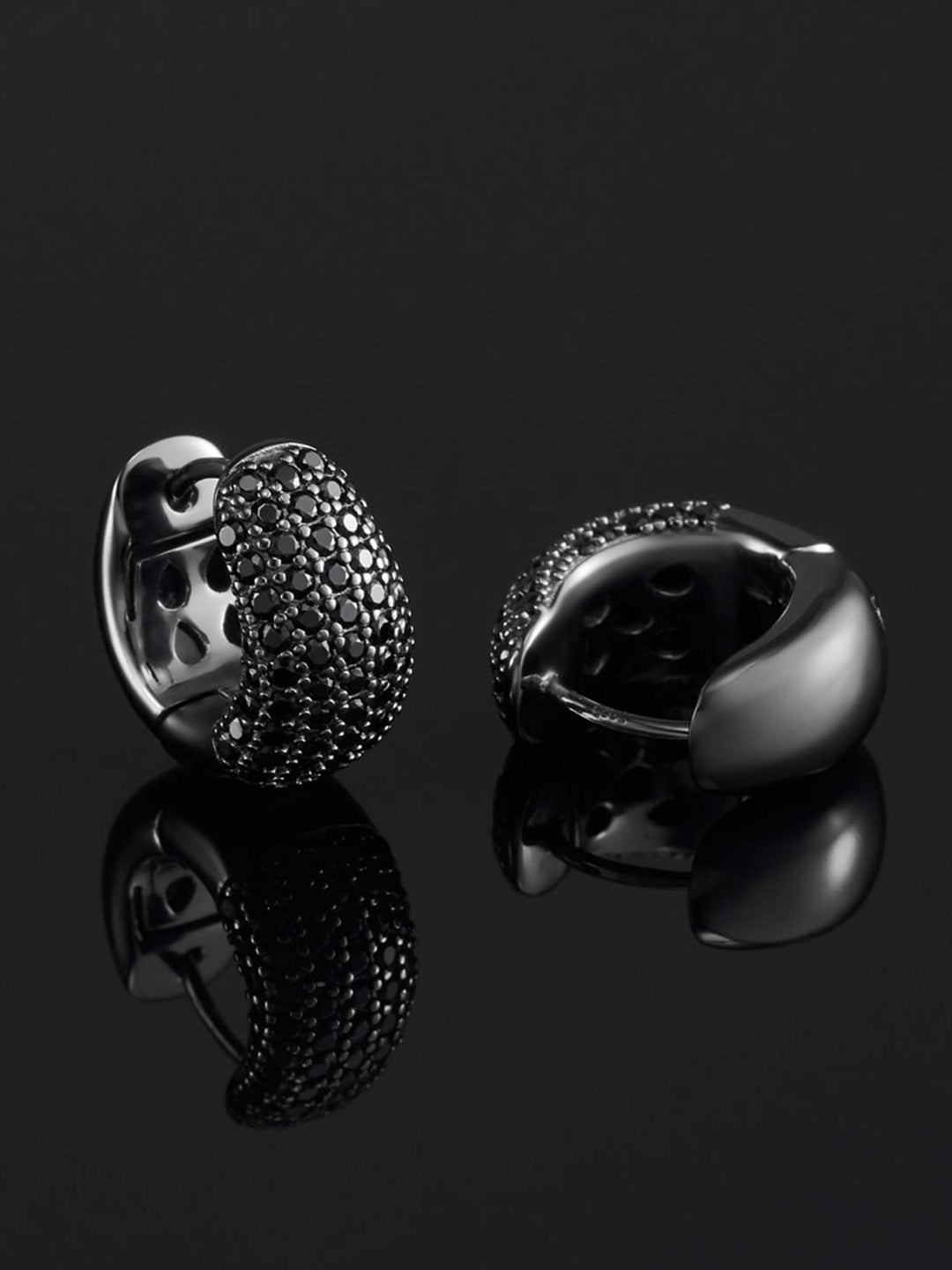 Full Paved Huggies Earrings