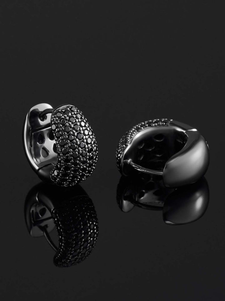 Full Paved Huggies Earrings