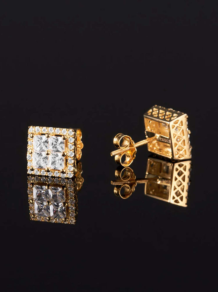 925 Sterling Silver Square Earrings