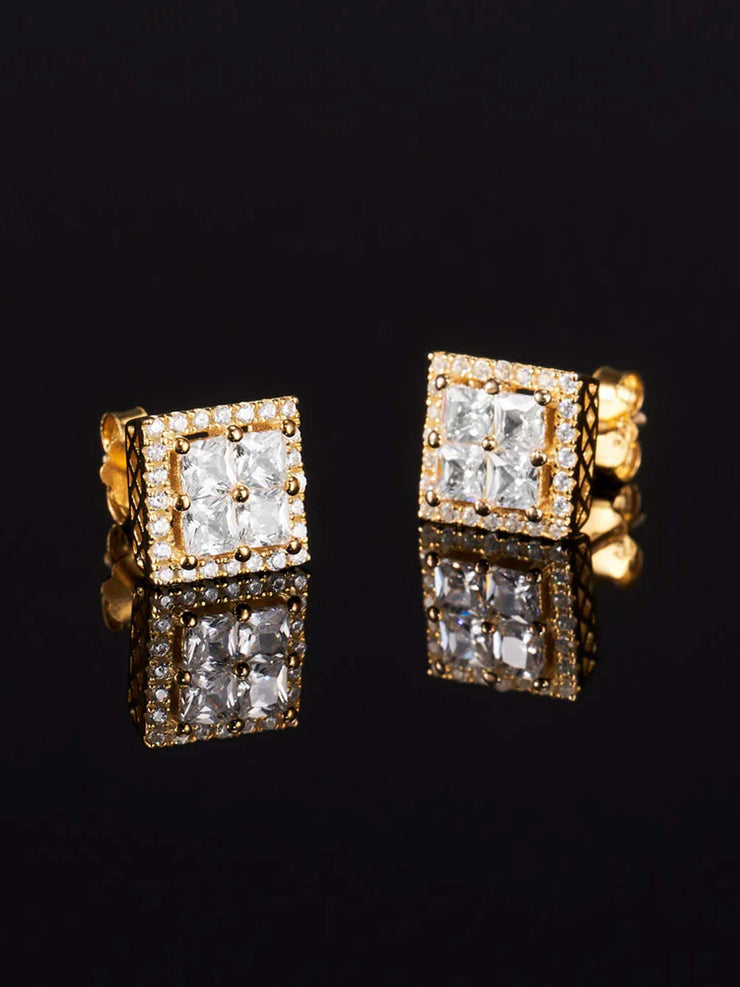 925 Sterling Silver Square Earrings