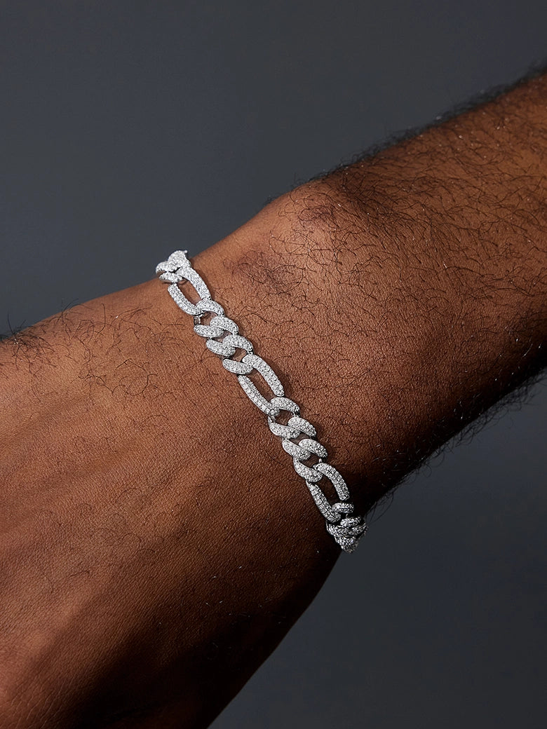 8MM S925 Moissanite Figaro Chain/Bracelet - iCEGIANT Jewelry