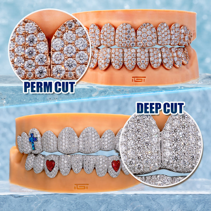 Custom Fully Iced Baguette Cut Grillz