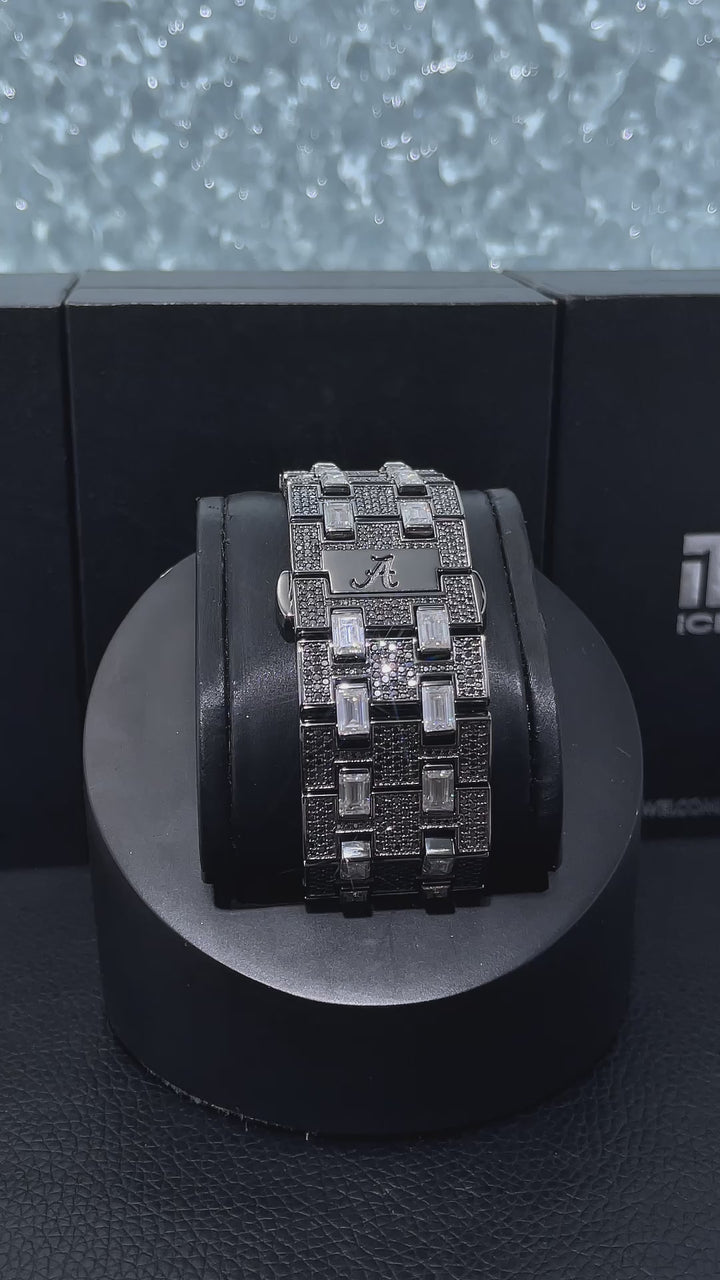 Emerald & Round Cut Moissanite Band For Apple Watch