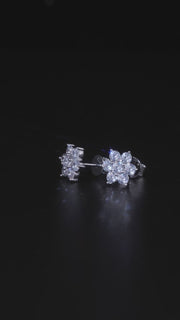 Moissanite Star Cluster Stud Earrings